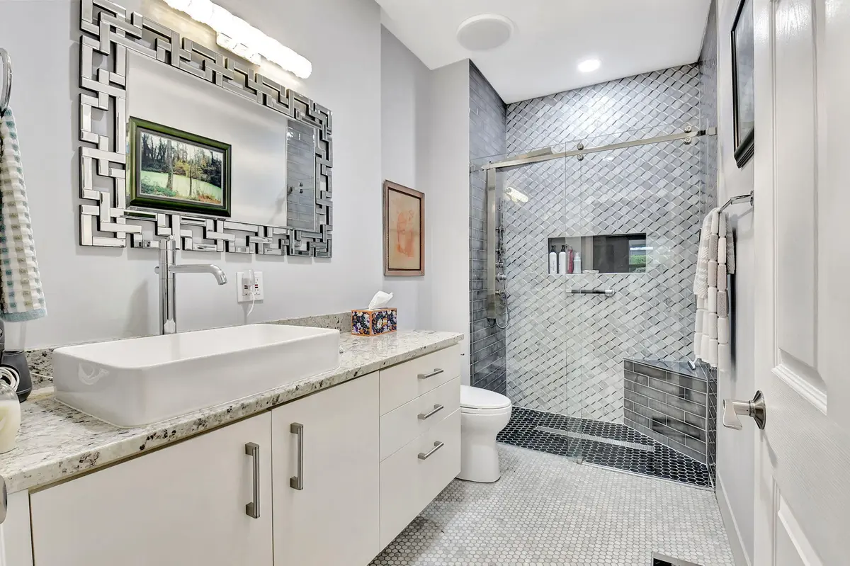 Owners Bathroom at 6078 Lake Hibiscus Drive, Delray Beach