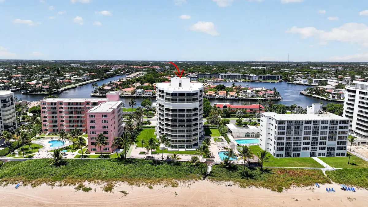 Great Building Beachfront Shot at 2917 S Ocean Boulevard 401, Highland Beach