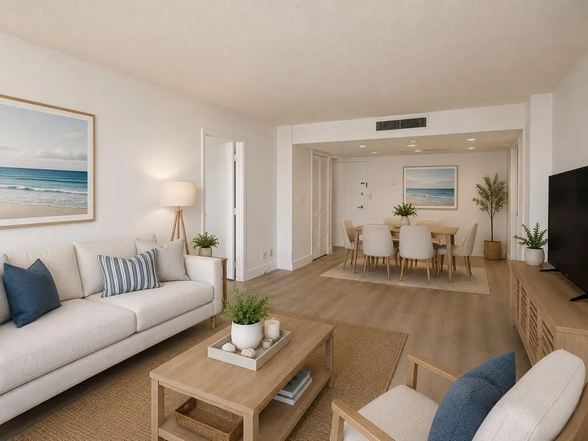 Living.dinning at 1900 S Ocean Boulevard 10g, Lauderdale-By-The-Sea