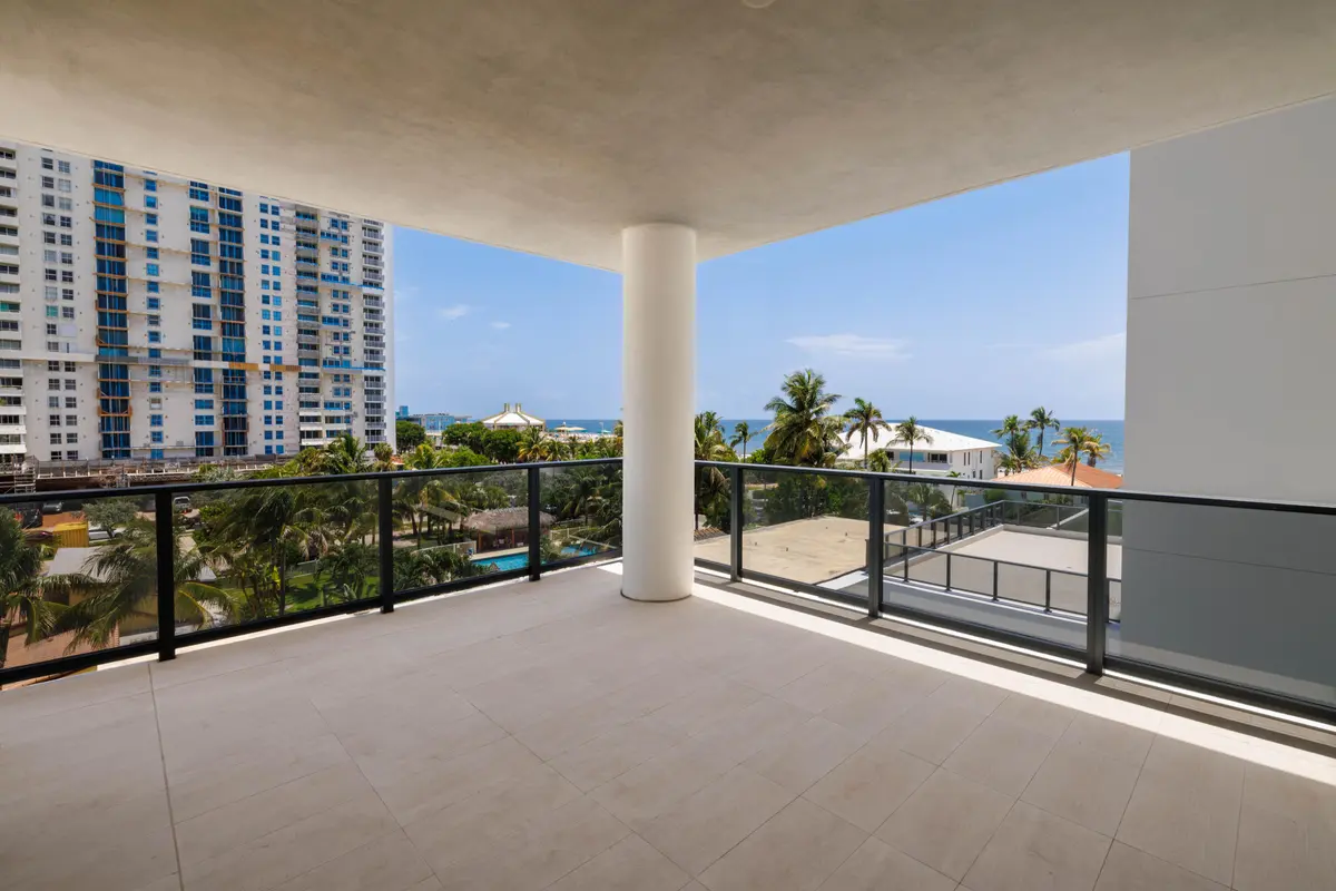 Outdoor Living space with Ocean Views at 305 BRINY Avenue 406, Pompano Beach