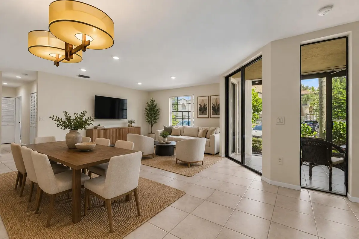 dining room and living room at 5136 FLORIA Drive H, Boynton Beach