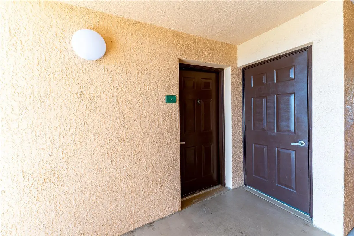 Front door & storage at 151 SW Palm Drive 106, Port St. Lucie