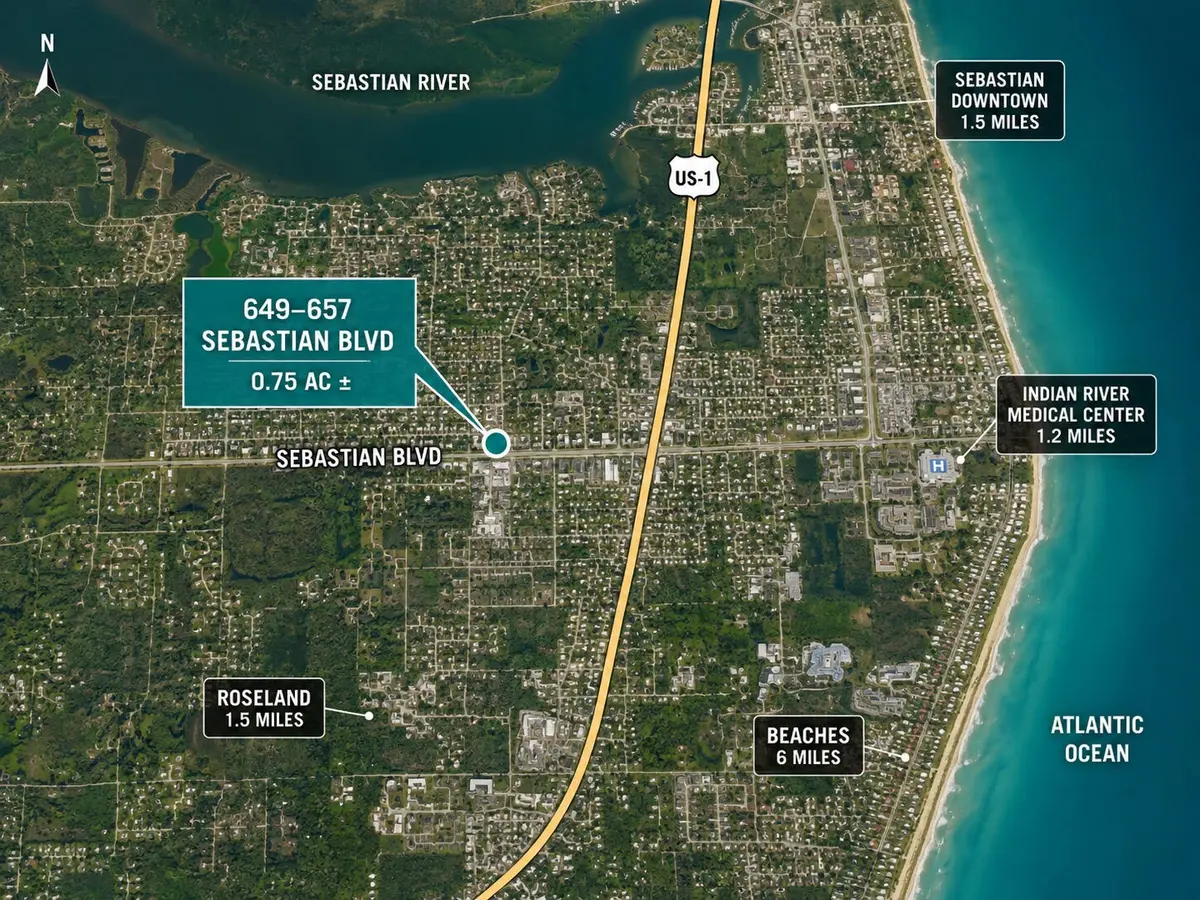 MLS_03_Location_Corridor_Map at 649 SEBASTIAN Boulevard, Sebastian