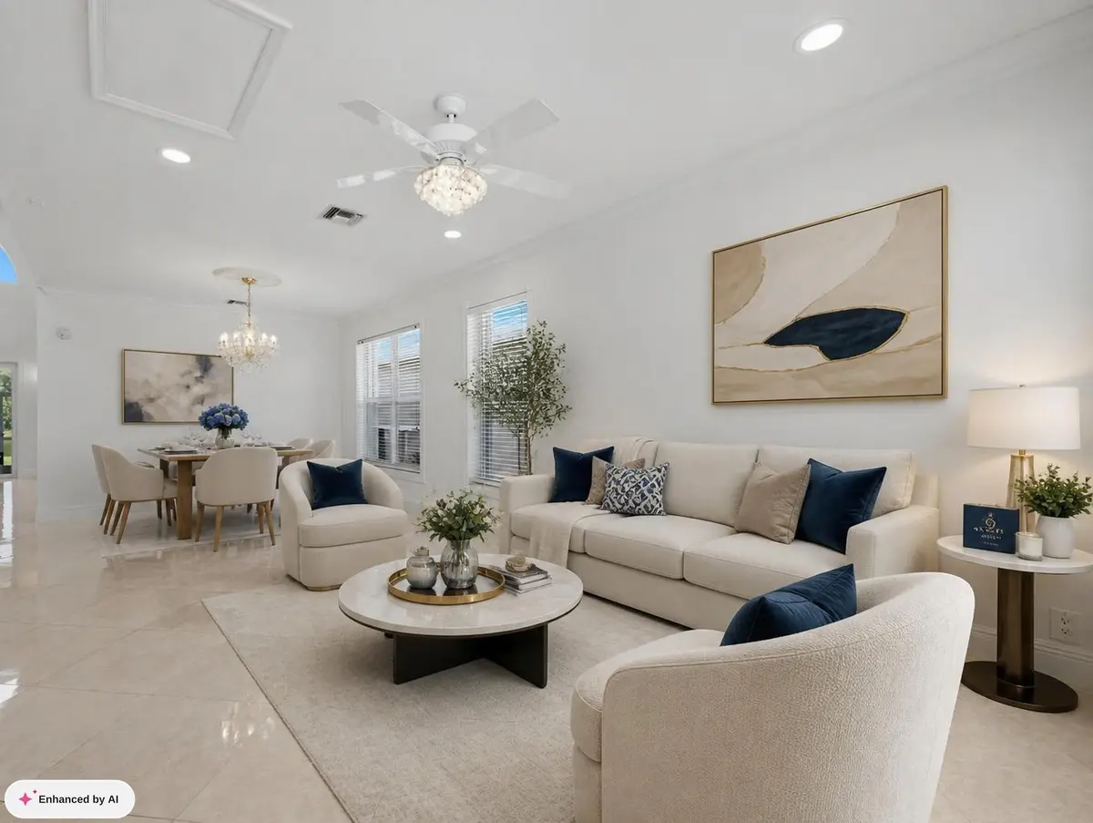 Living Dining Staged at 7723 Monarch Court, Delray Beach