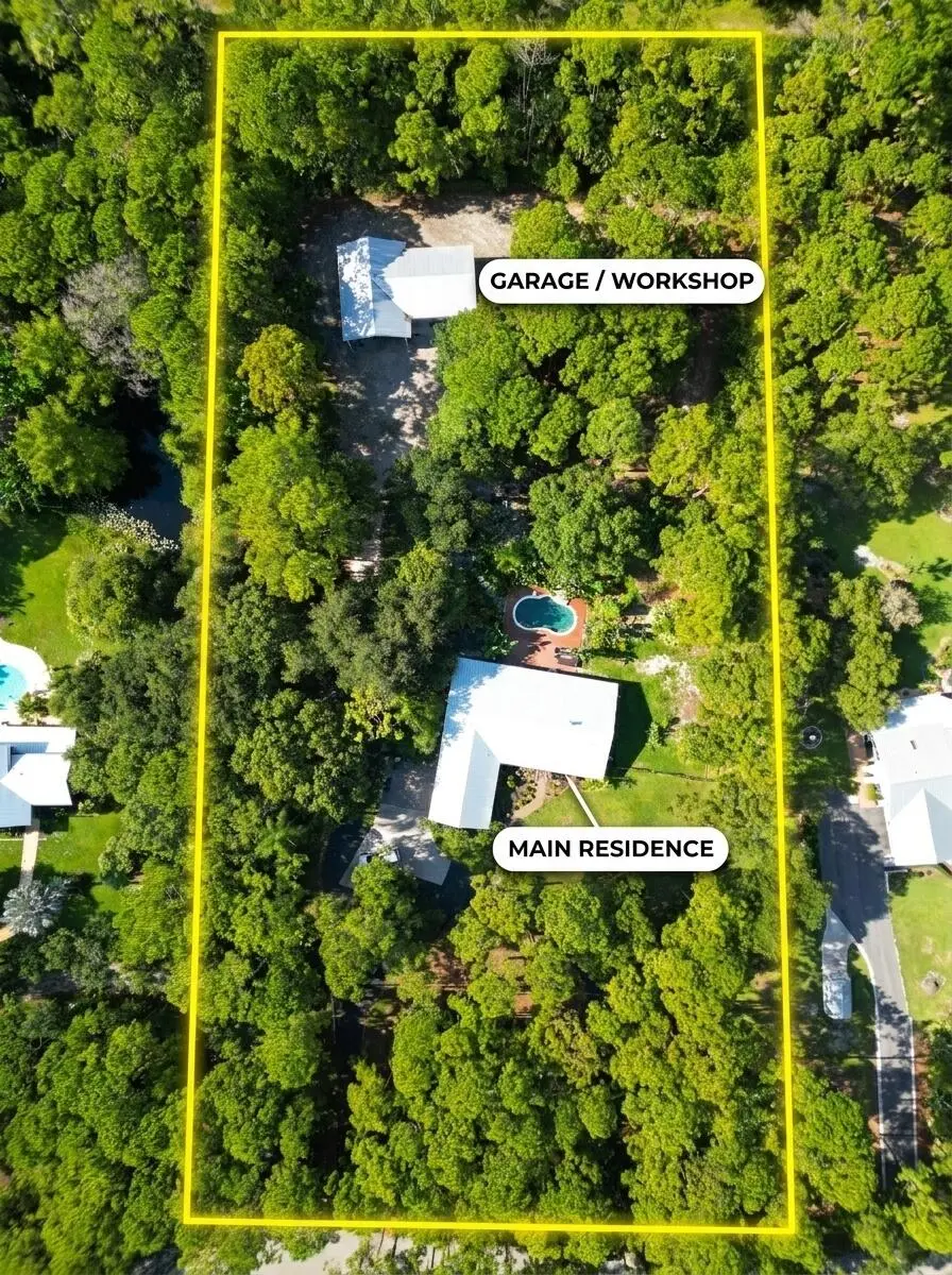 Aerial with labels at 4500 SW Country Place, Palm City