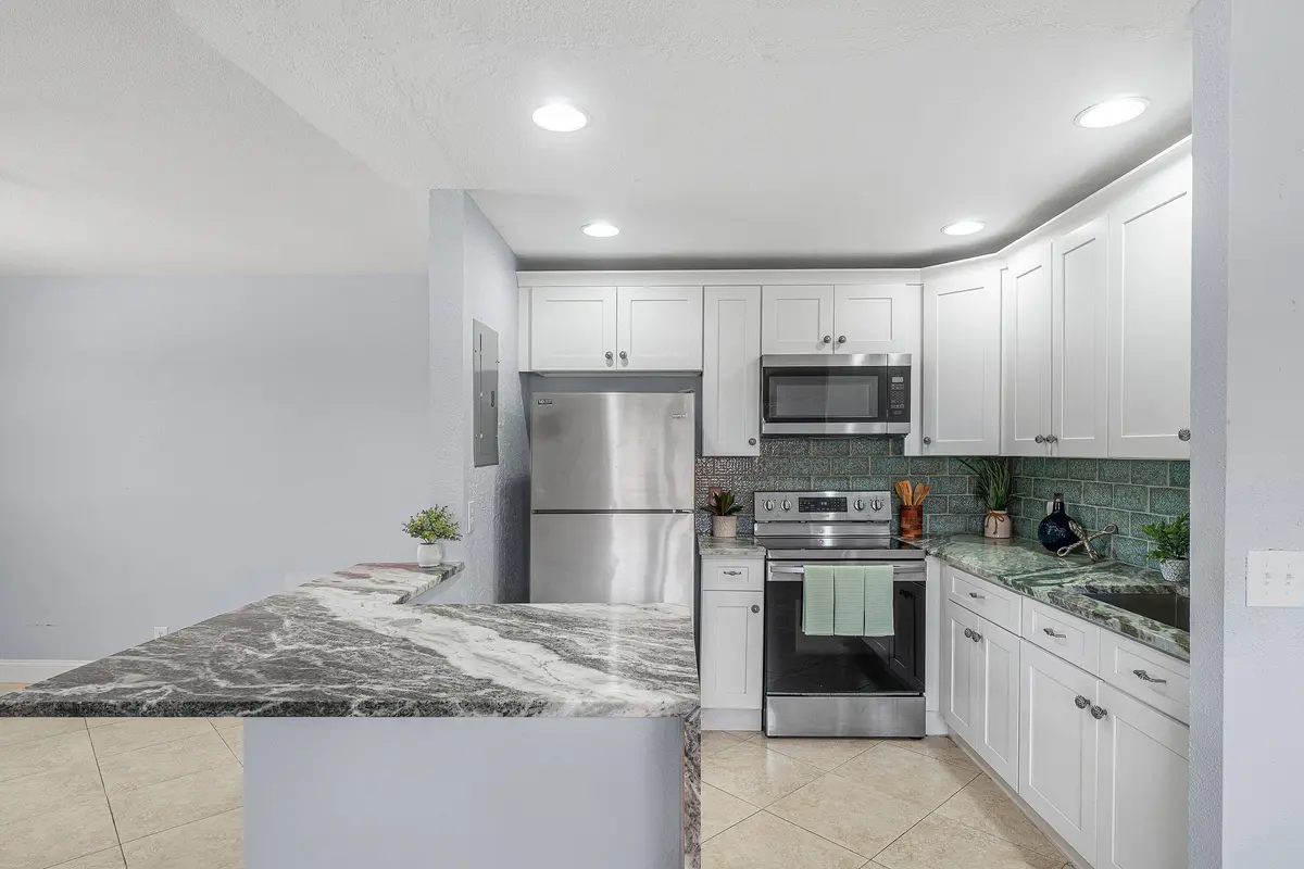 Kitchen at 566 Saxony L, Delray Beach