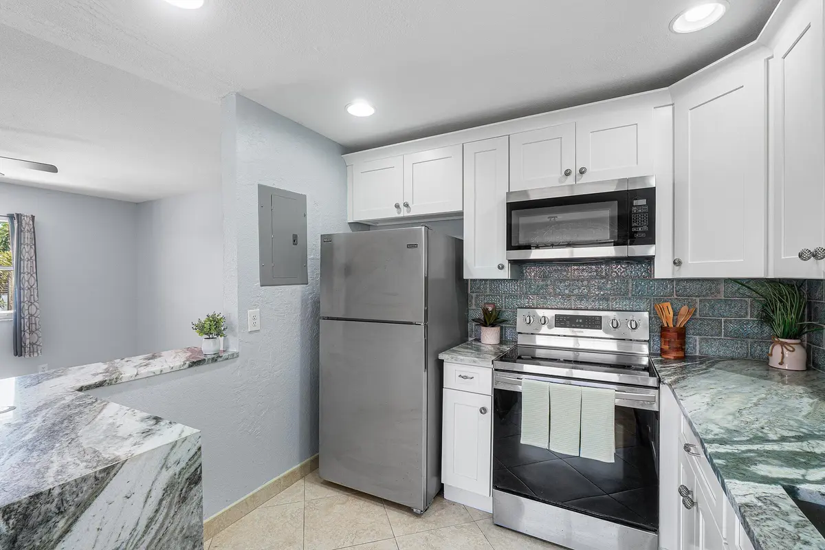 Kitchen at 566 Saxony L, Delray Beach