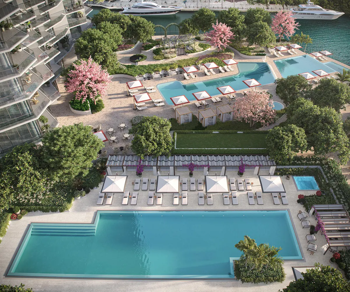 VICEROY-BRICKELL_Pool-aerial-view at 77 SE 5th Street 4115, Miami