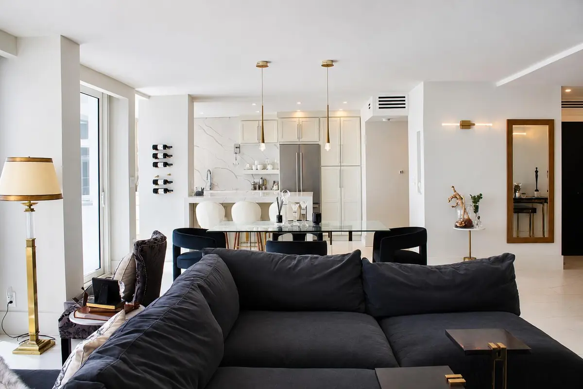 Living/ Kitchen at 4300 N OCEAN Boulevard 15D, Fort Lauderdale