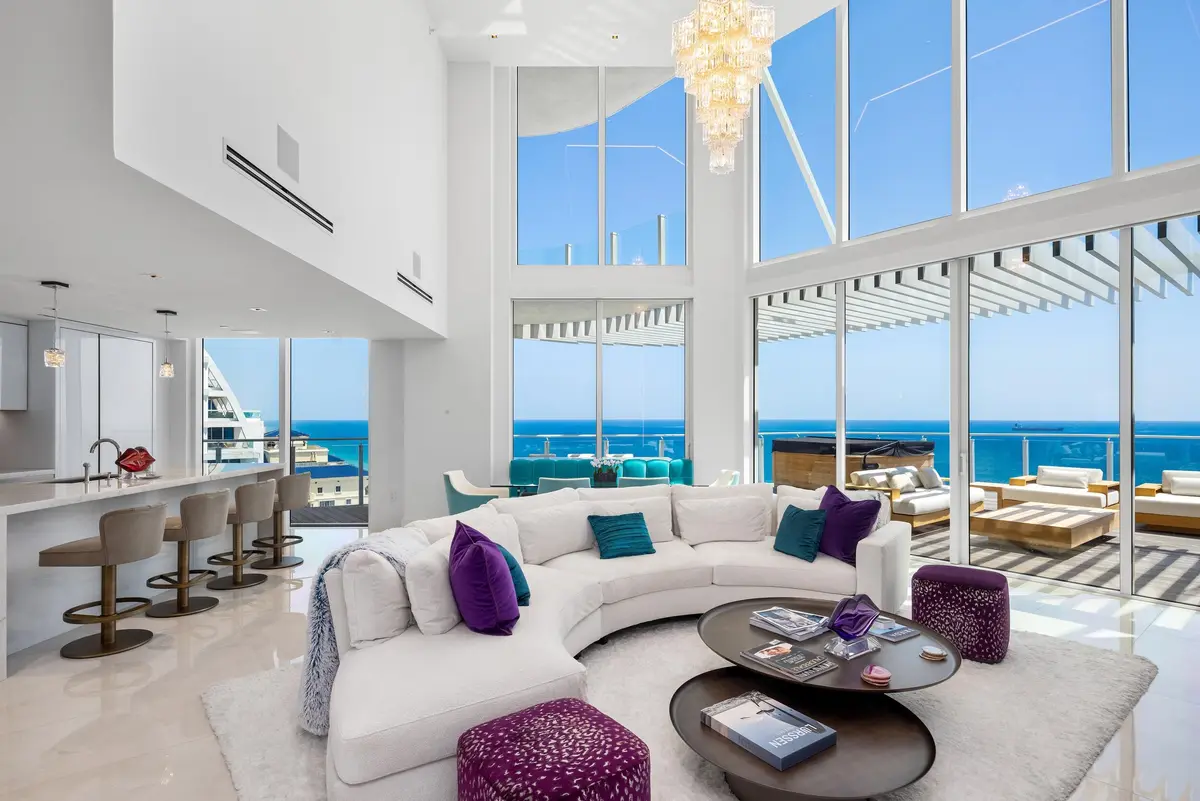 Living Area at 525 N FORT LAUDERDALE BEACH Boulevard 1702, Fort Lauderdale
