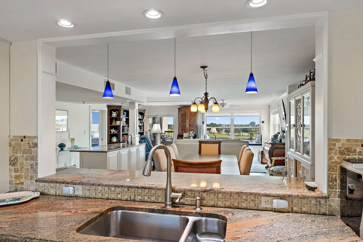 Kitchen View to Great Room at 374 Golfview Road 405, North Palm Beach