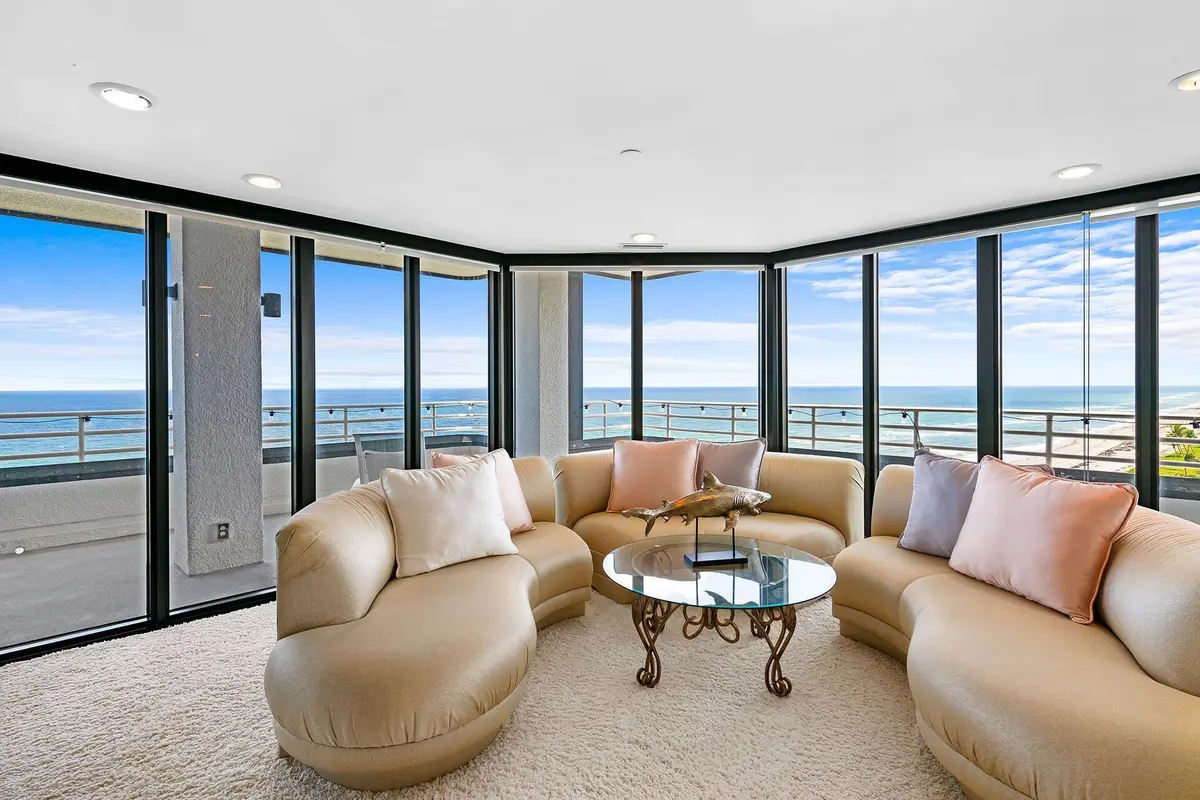Living Room at 2901 S Ocean Boulevard 1, Highland Beach