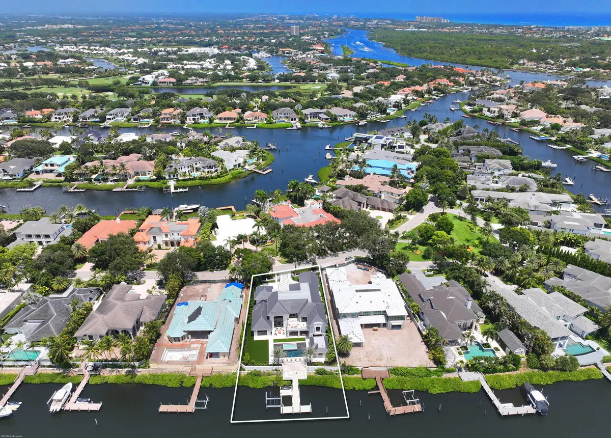 Aerial property at 369 Eagle Drive, Jupiter