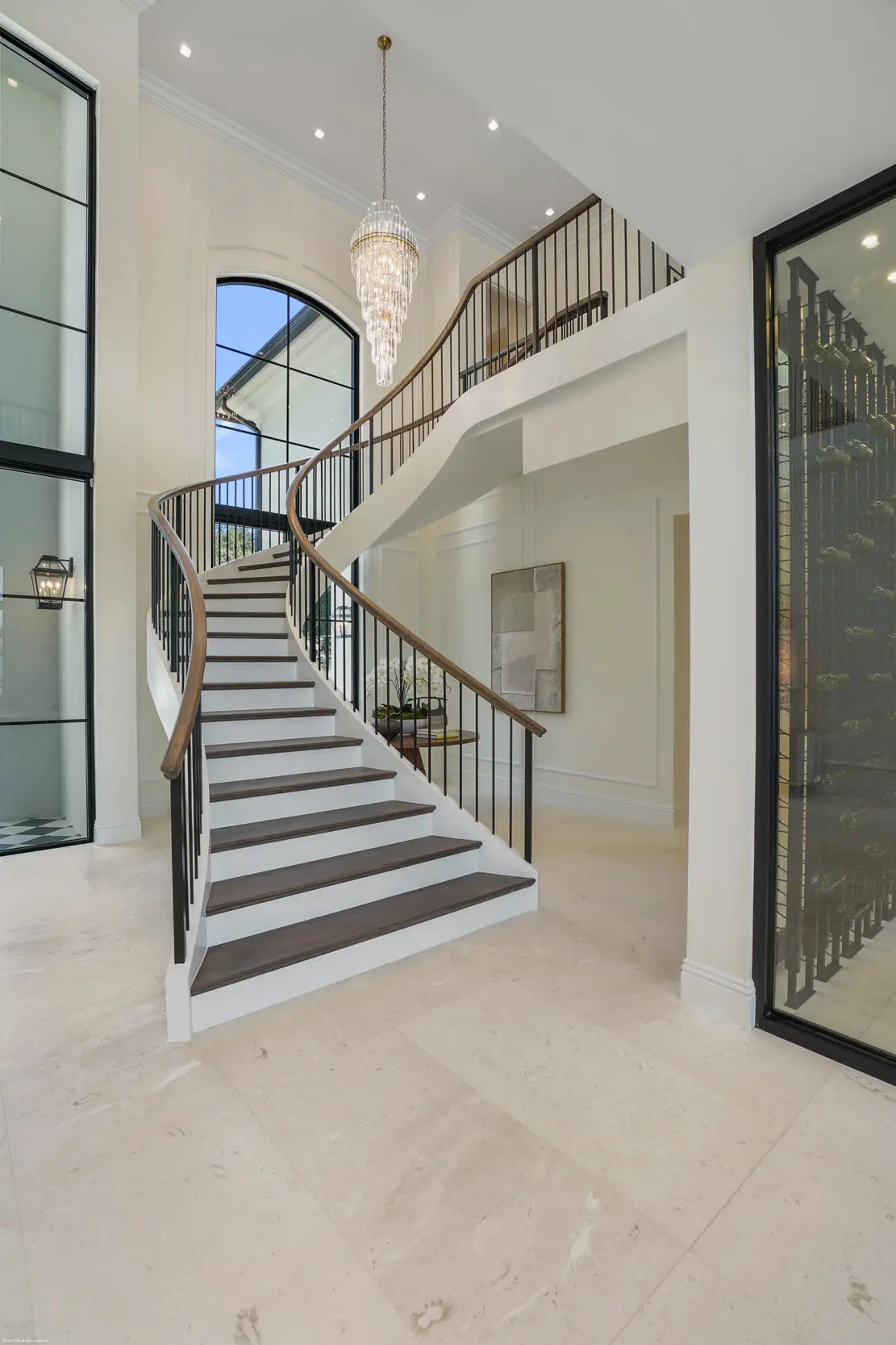 Main Stairs at 369 Eagle Drive, Jupiter