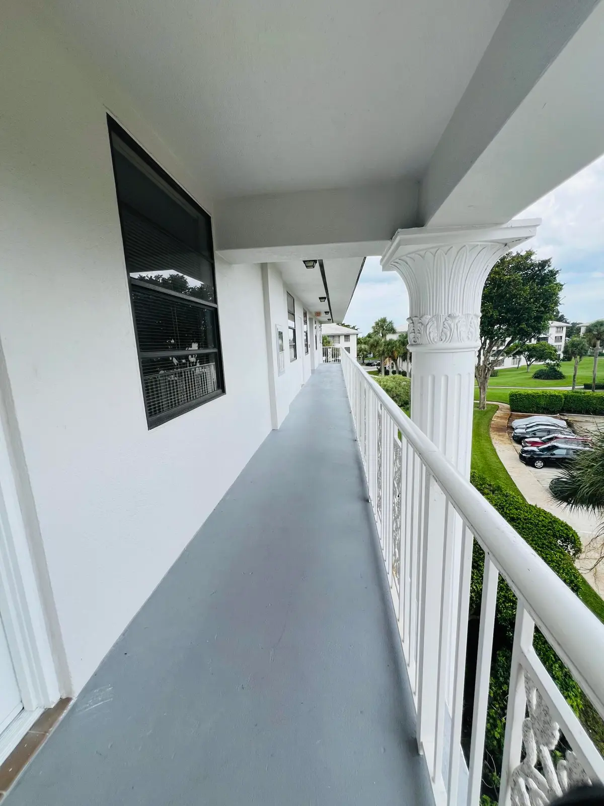 Exterior corridor at 3635 Whitehall Drive 404, West Palm Beach