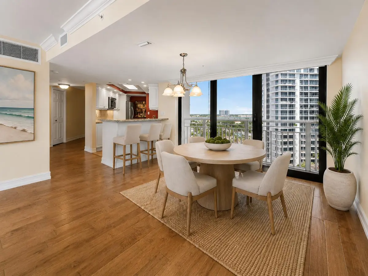 tiara-15c-dining-room-virtually-staged-0 at 3000 N Ocean Drive 15C, Singer Island