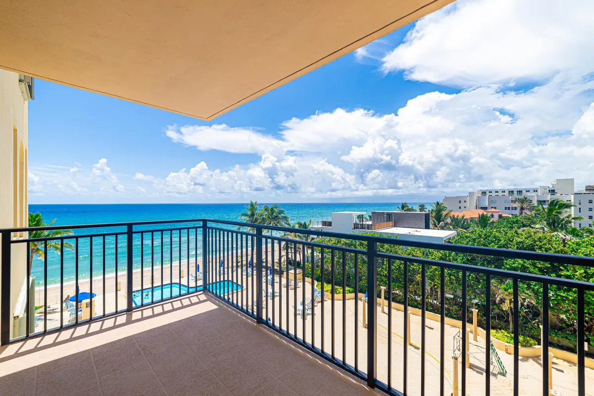 Living Room Balcony at 3475 S Ocean Boulevard 508, Palm Beach
