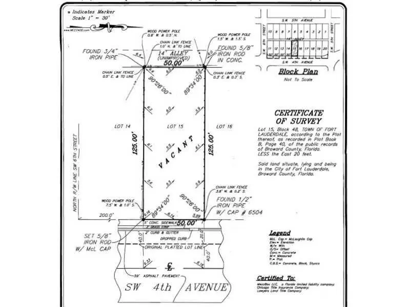 Plat Map at 519 SW 4TH Avenue, Fort Lauderdale