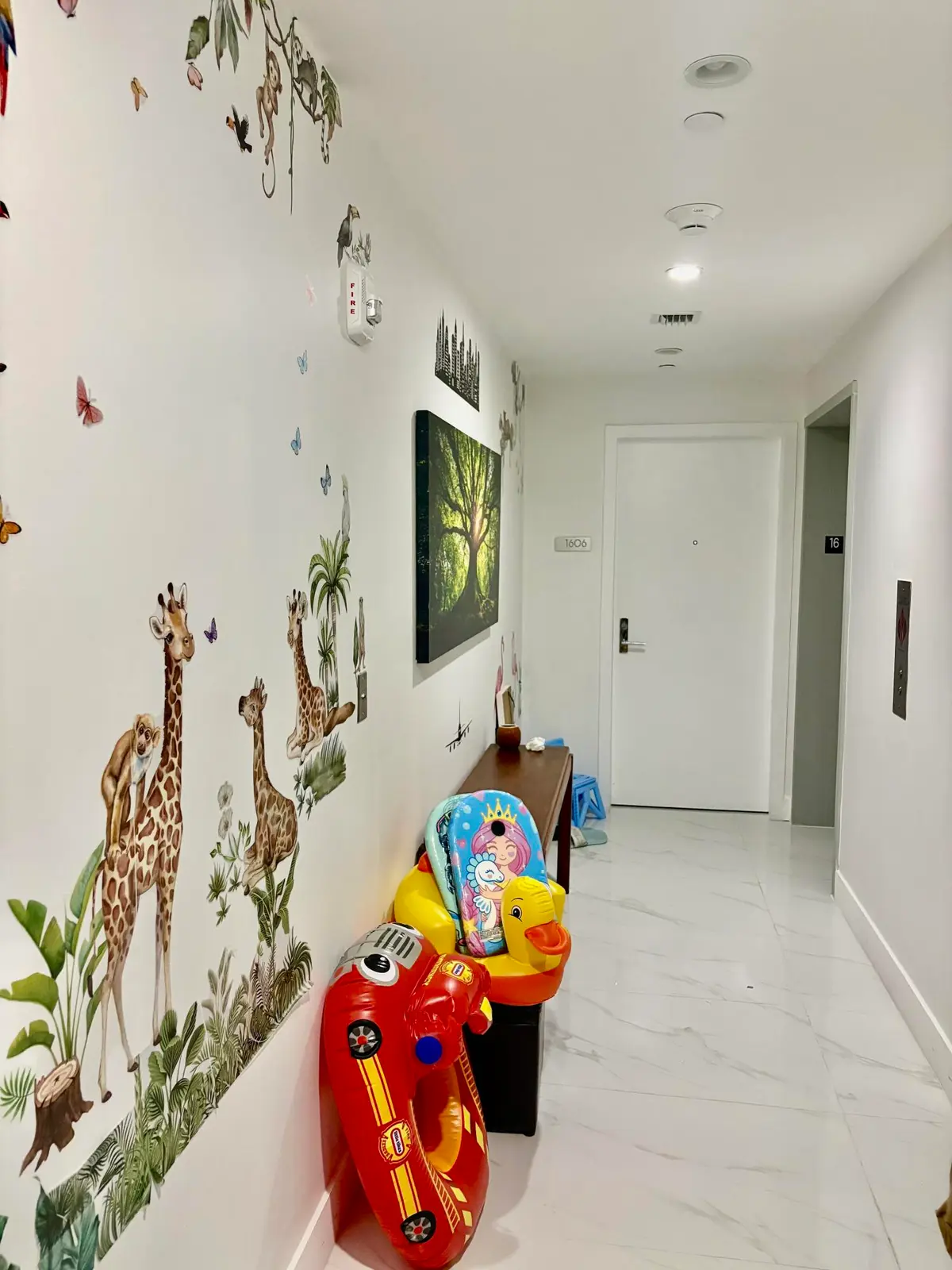 Foyer Private Elevator Entry at 700 NE 24th Street 1606, Miami