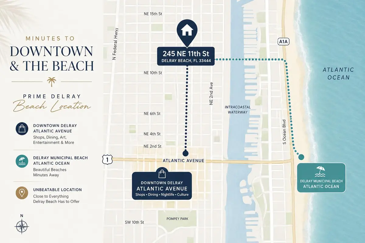 location at 245 NE 11th Street, Delray Beach