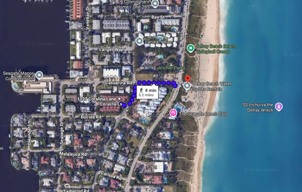 1027 Coralina Ln to Beach at 1027 Coralina Lane, Delray Beach