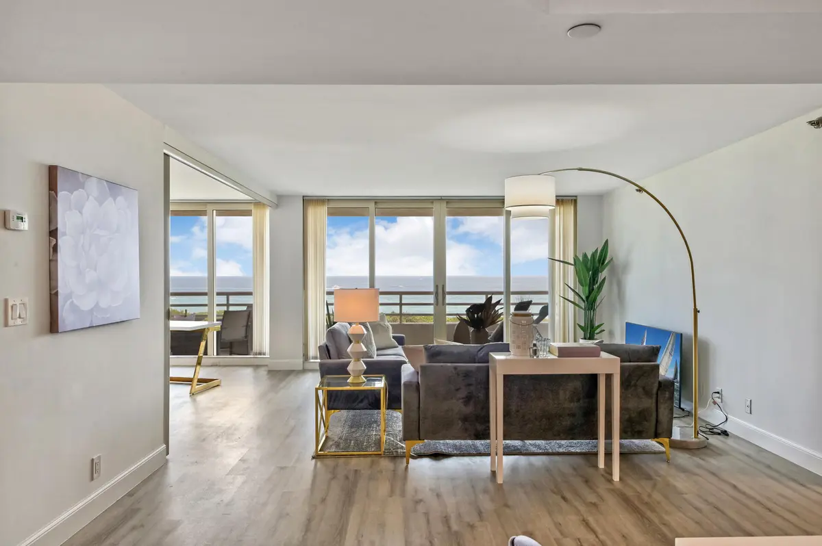 Living Room at 4101 N Ocean Boulevard 1008, Boca Raton