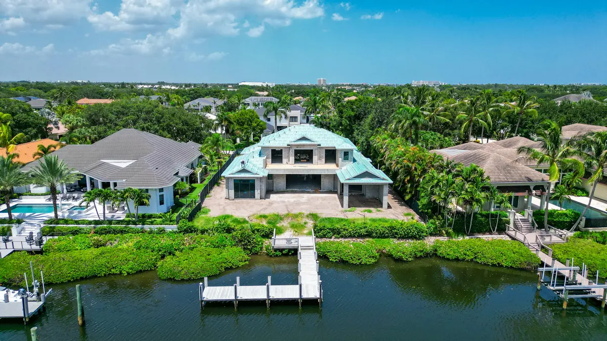Rear Aerial at 127 Quayside Drive, Jupiter