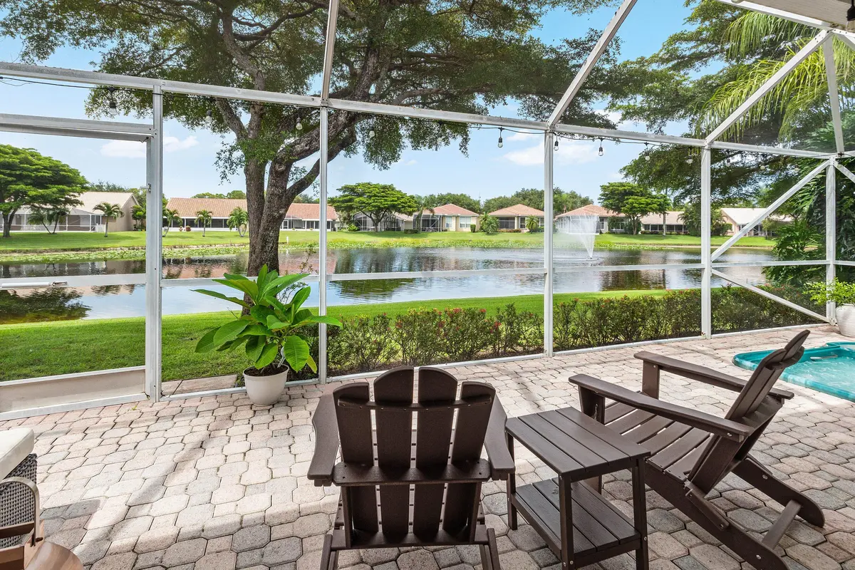 View from the patio at 5554 GRANDE PALM Circle, Delray Beach