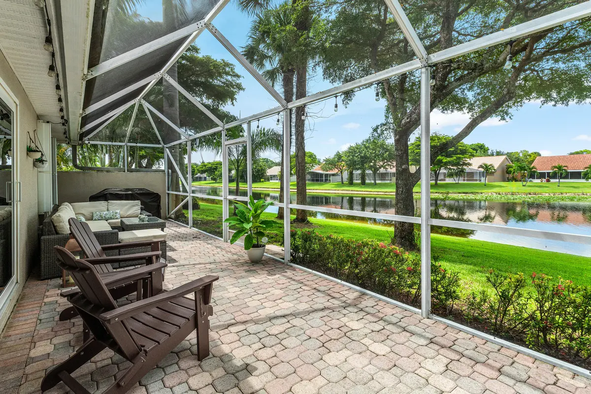 Patio at 5554 GRANDE PALM Circle, Delray Beach