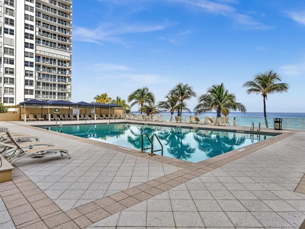 Pool with oceans views at 4300 N Ocean Boulevard 16G, Fort Lauderdale