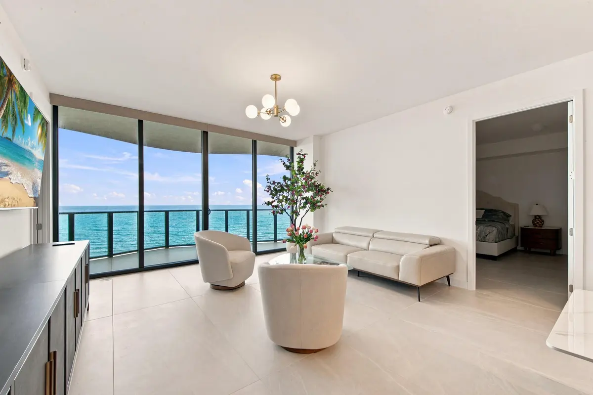 Living Room at 900 N OCEAN Boulevard 705, Pompano Beach