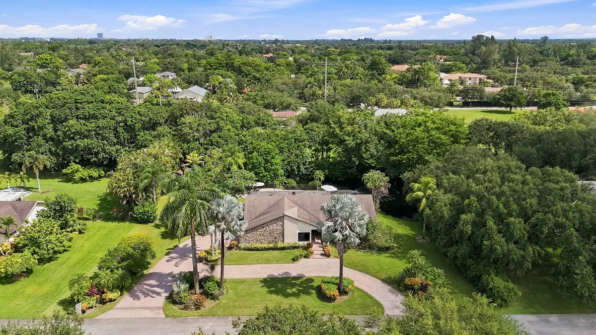 Aerial Property View at 11601 SW 21st Court, Davie