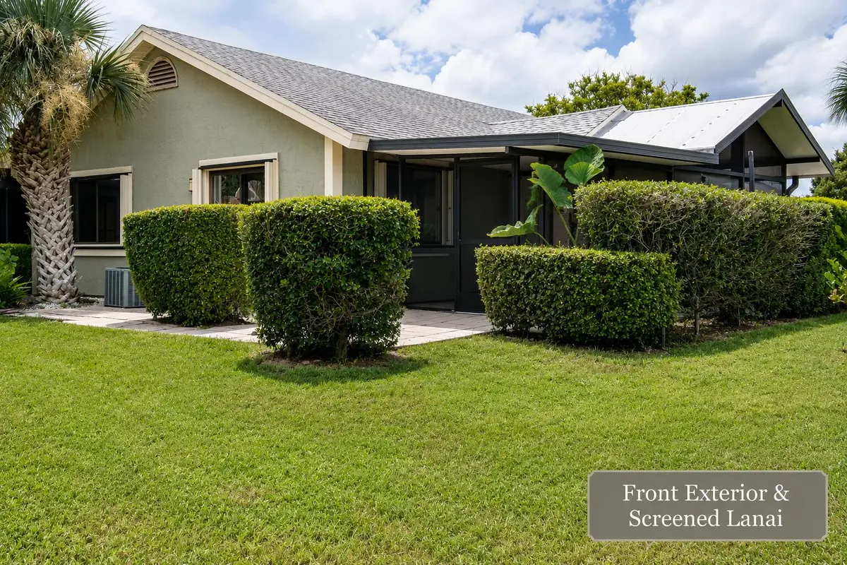 Front Exterior & Screened Lanai at 1417 SE COLCHESTER Circle, Port St. Lucie