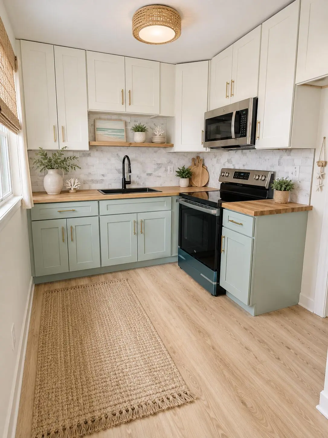 Staged Kitchen at 3040 LAKE OSBORNE Drive 111, Lake Worth Beach