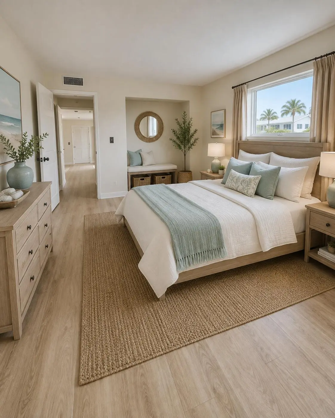 Staged Bedroom 1 at 3040 LAKE OSBORNE Drive 111, Lake Worth Beach