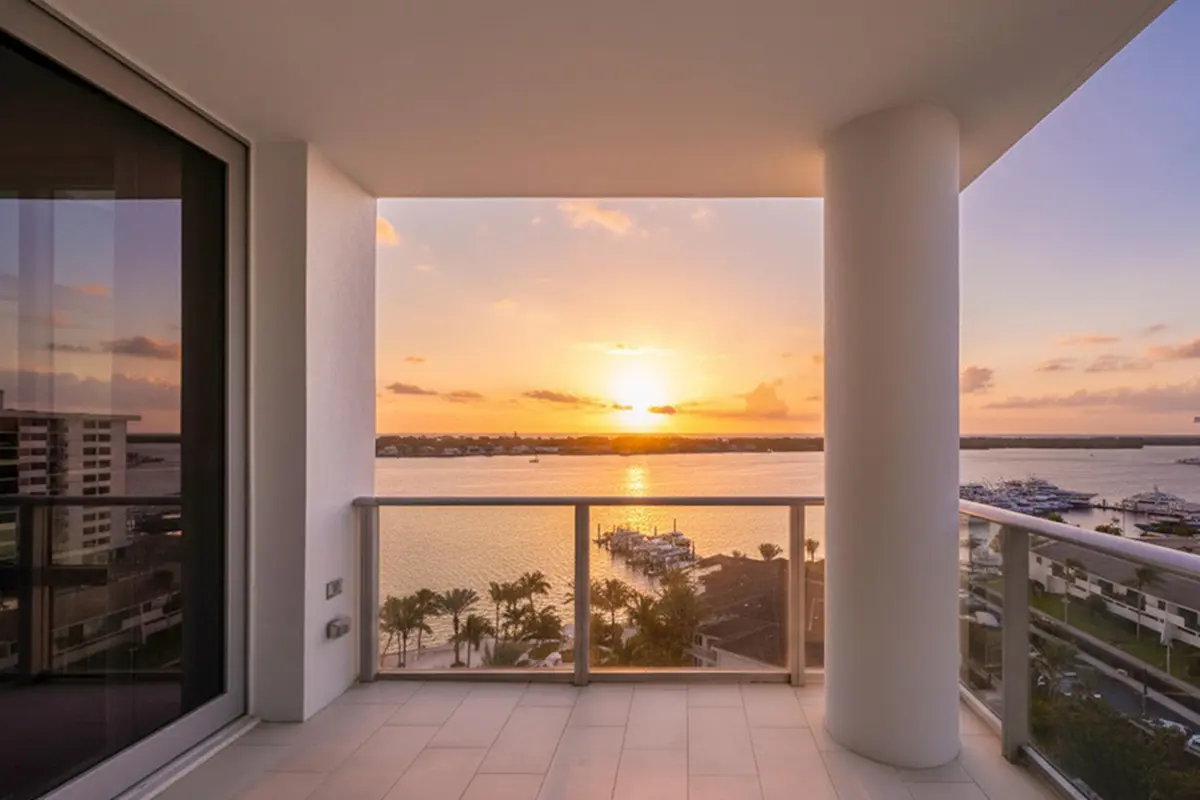 Primary Balcony - Sunrise at 2 WATER CLUB Way 1003, North Palm Beach