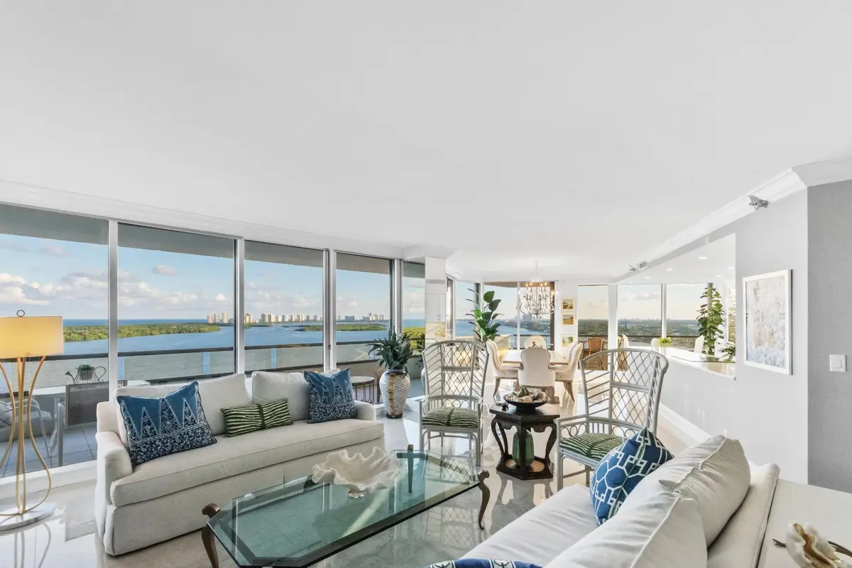 Living Room at 100 Lakeshore Drive 1453, North Palm Beach