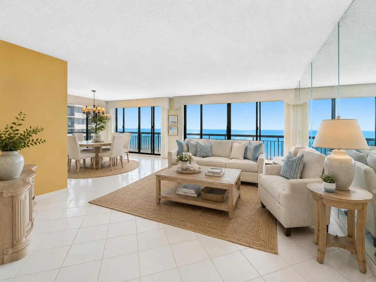 ocean-house-401-living-room at 4050 N Ocean Avenue 401, Singer Island