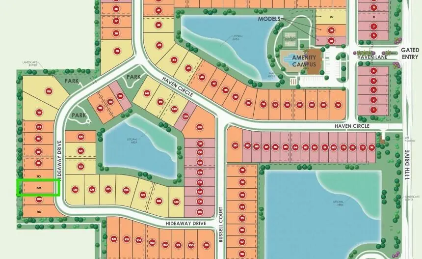 109 Map at 1375 Hideaway Drive 109 Prestige, Vero Beach