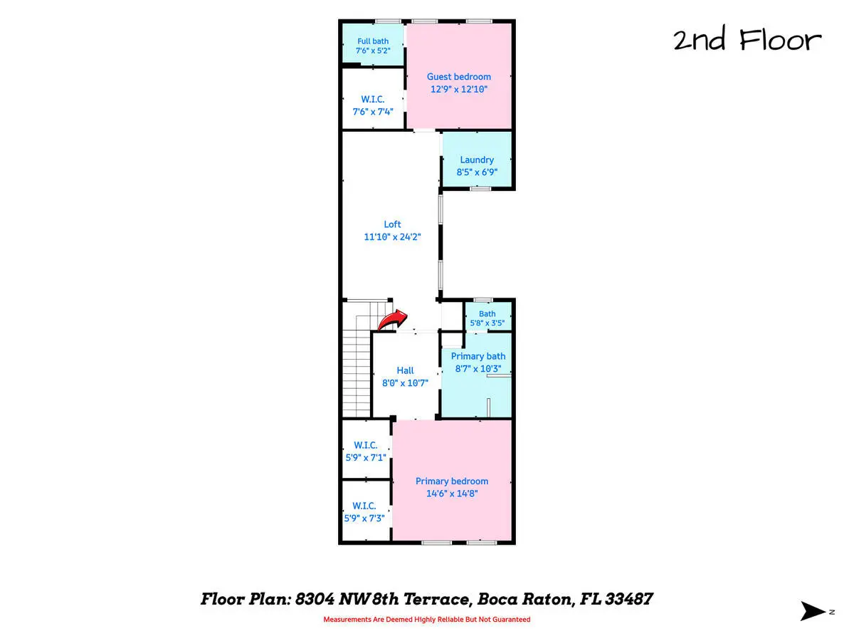 17 Floor Plan 2nd Floor at 8304 NW 8th Terrace, Boca Raton