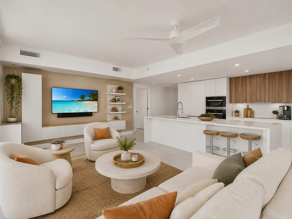 Large open living space at 730 N OCEAN Boulevard 1501, Pompano Beach