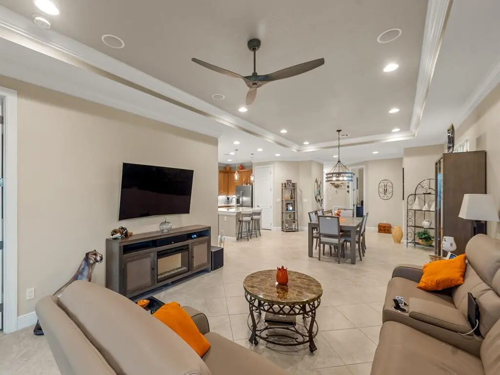 Entire living area from back door at 24032 SW FIRENZE Way, Port St. Lucie