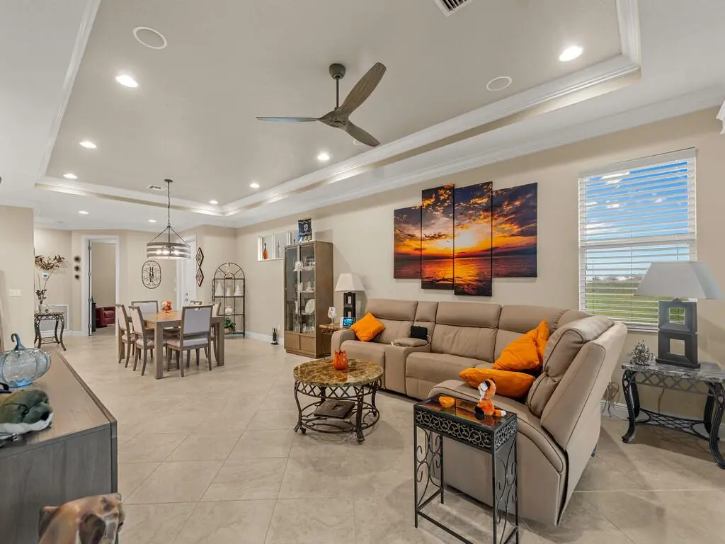 living area from back door at 24032 SW FIRENZE Way, Port St. Lucie