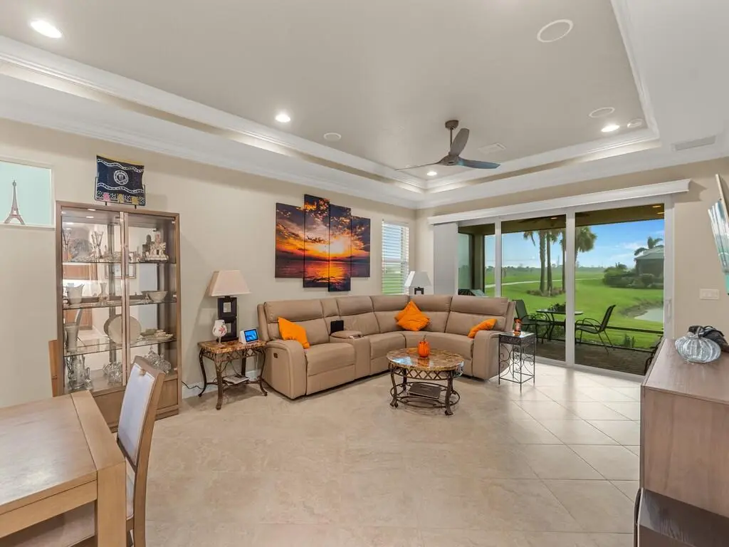 Living room and patio at 24032 SW FIRENZE Way, Port St. Lucie