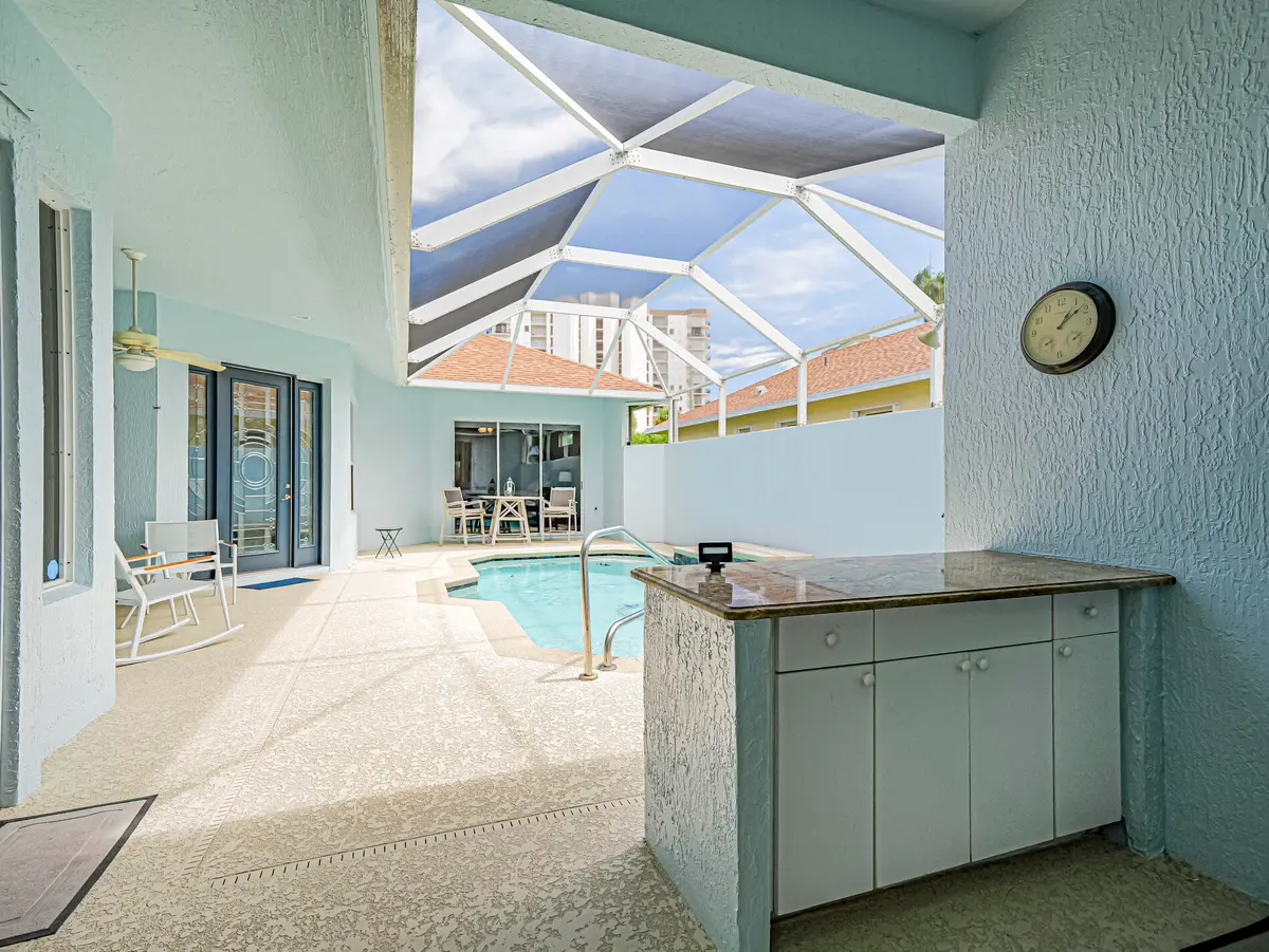 Pool from Entrance at 3258 LAKESHORE Drive, Fort Pierce
