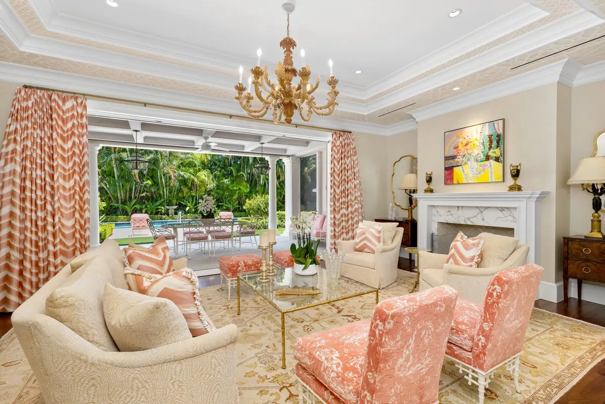 Living Room at 255 Wells  Road, Palm Beach