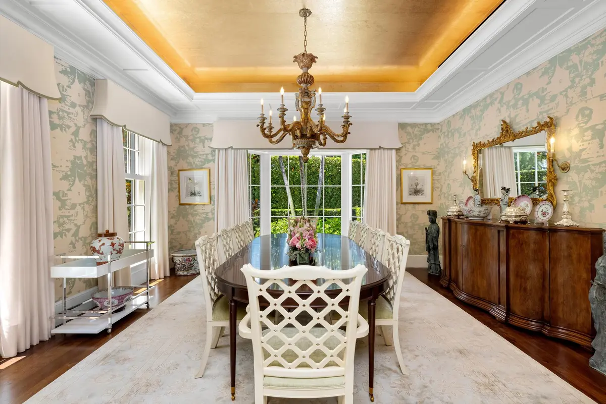 Formal Dining Room at 255 Wells  Road, Palm Beach