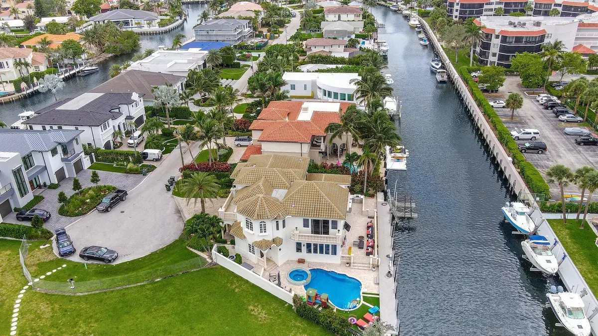 West Aerial View at 857 Havana Drive, Boca Raton