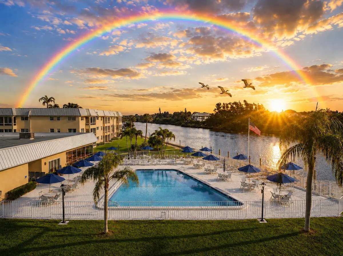 CLUBHOUSE & POOL ON THE WATER at 14 COLONIAL CLUB Drive 103, Boynton Beach