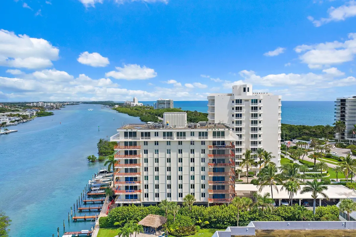 Aerial Facing North at 375 Beach Road 201, Tequesta